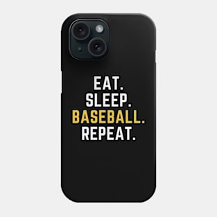 Eat Sleep Baseball Repeat Funny Baseball Player Phone Case