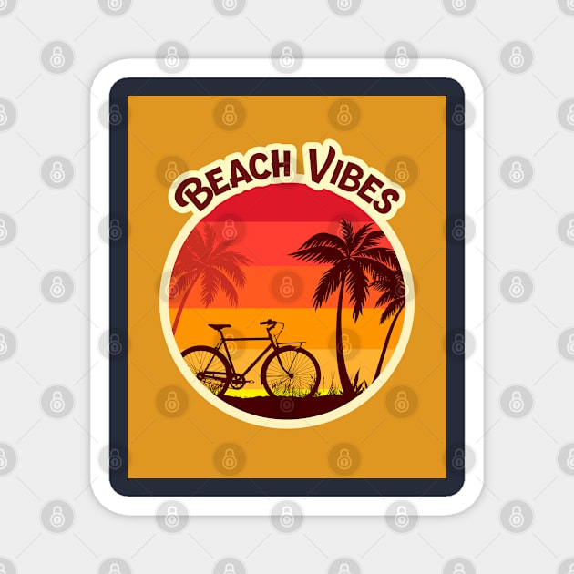 Beach vibes Magnet by Graphicsstudio