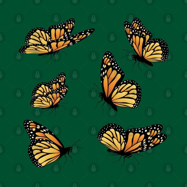 Monarch butterflies by AnnArtshock