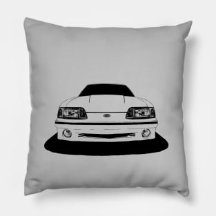 Ford Mustang GT (fox body) - front stylized Pillow