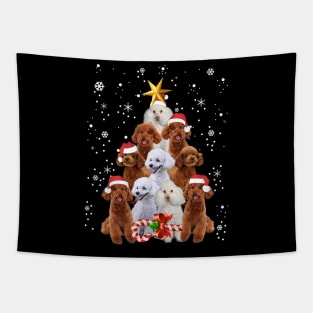 Poodle Dogs Tree Christmas Sweater Xmas Tapestry