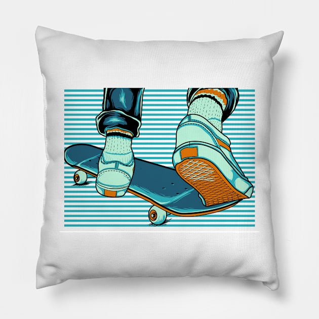 Skater one Pillow by Archie