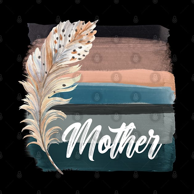 Pastel feather brushstroke mother by PixieMomma Co