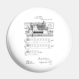 Electrical Car Breaker Vintage Patent Hand Drawing Pin