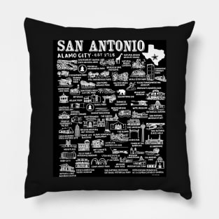 San Antonio Map Pillow