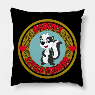 Cute baby animal skunk Daddy's Little Stinker love Pillow