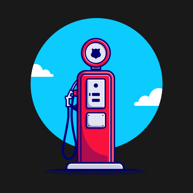 Gas Station Cartoon Illustration by Catalyst Labs