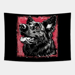 Retro Art Belgian Shepherd Dog Lover Tapestry