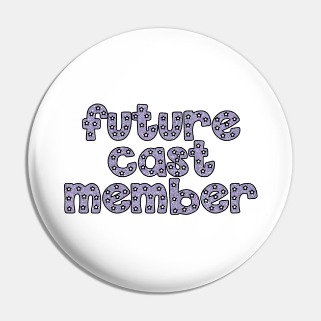 Future Cast Member Purple Glitter Pin by lolsammy910