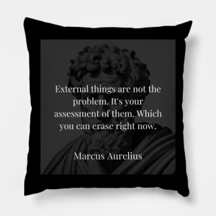 Marcus Aurelius's Liberation: The Power of Perception Over External Challenges Pillow