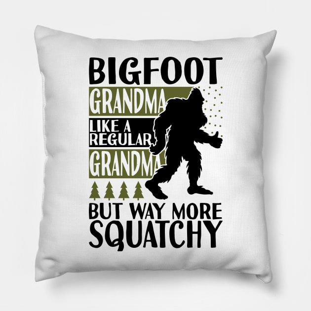 Bigfoot Grandma Pillow by Tesszero