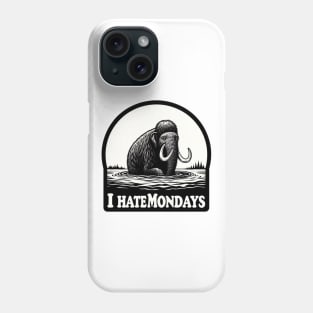 I Hate Mondays Mammoth in Tar Pit Phone Case