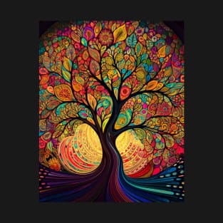 Cycle of Renewal: Embracing Transformation in the Tree of Life Mandala T-Shirt