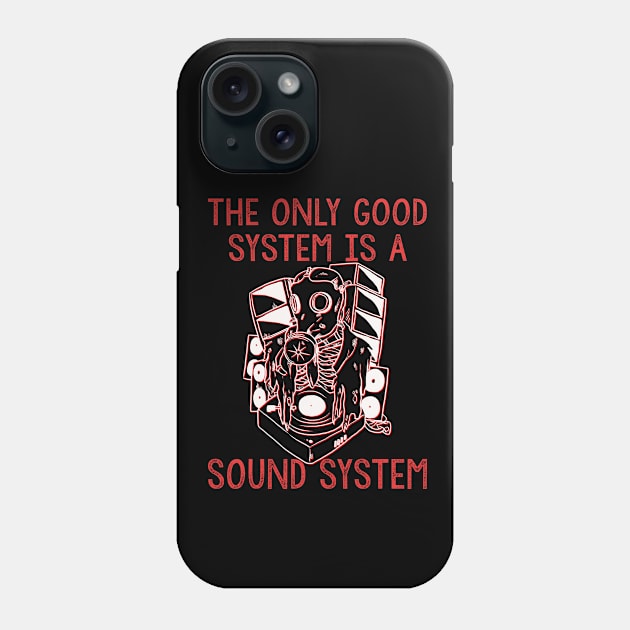 Gas Mask Vinyl Tekno Soundsystem Phone Case by T-Shirt Dealer