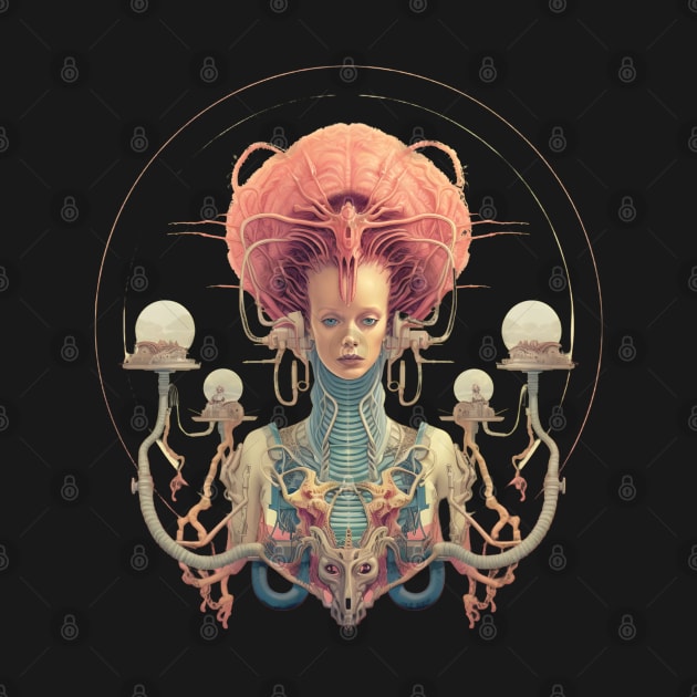 Alien Queen: Lucid Digital Art in Fantastic Grotesque Style by AlienQueenApparel