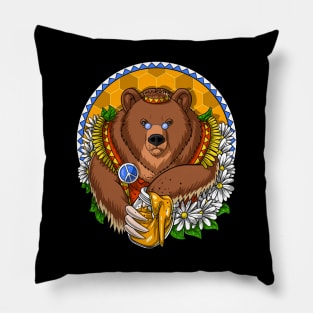 Hippie Bear Pillow