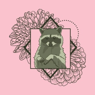 Raccoon Floral T-Shirt