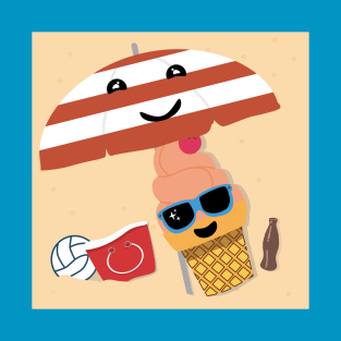 Ice cream at the beach T-Shirt