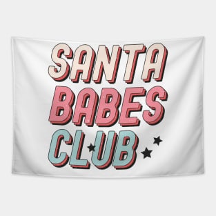 Retro Christmas Santa Babe Tapestry