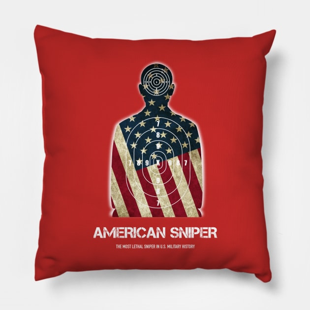 American Sniper - Alternative Movie Poster Pillow by MoviePosterBoy