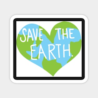 Love Earth Heart- Save the Planet- Laptop Sticker Magnet