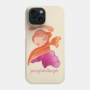 Just a girl who likes girls with Lesbian pride flag colors. Lesbian shirt Phone Case