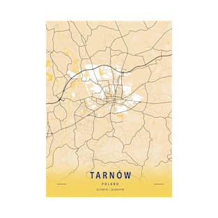 Tarnów - Poland Yellow City Map T-Shirt