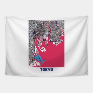 Tokyo - Japan MilkTea City Map Tapestry