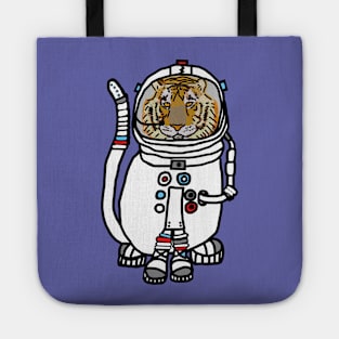 Space Tiger Funny Astronaut Animals Tote