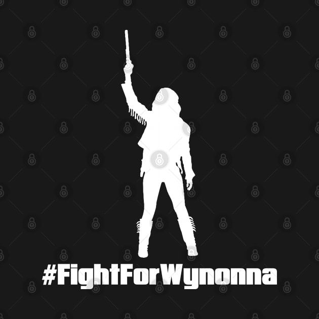 Fight For Wynonna Earp Silhouette - White by VikingElf