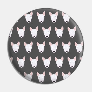 White Bull Terrier Pin