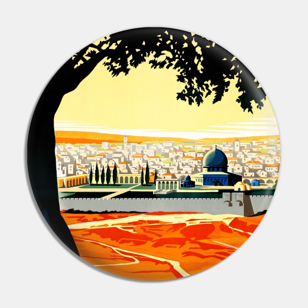 Vintage Travel Poster Visit Palestine Pin by vintagetreasure