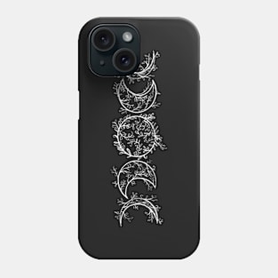 Branch and Vine Moon Phases (Vertical - White) Phone Case