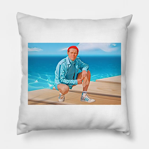The Life Aquatic with Steve Zissou Klaus Pillow by Chelsea Seashell