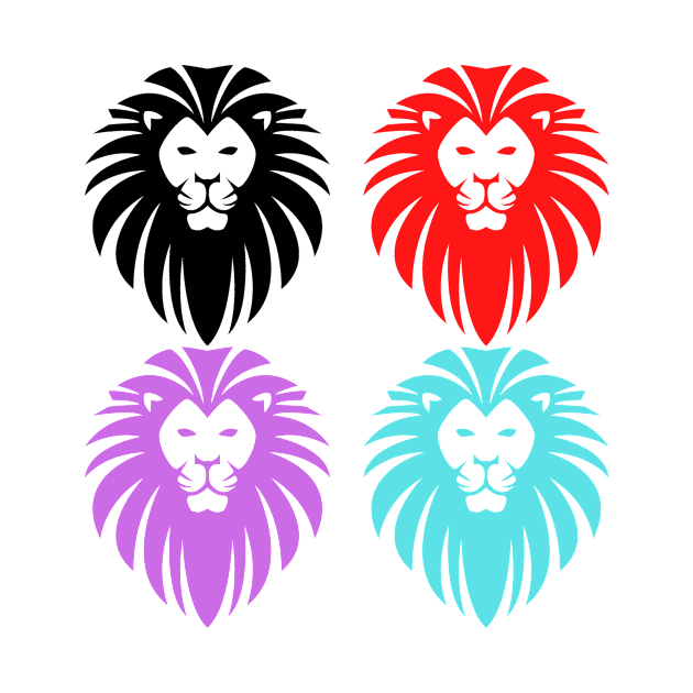 Four lion by Designuper