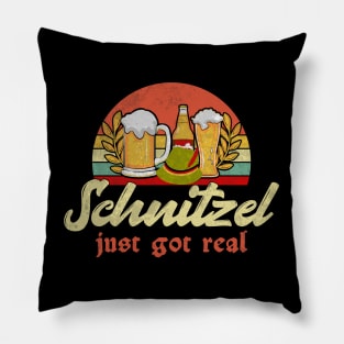 Schnitzel Just Got Real Pillow