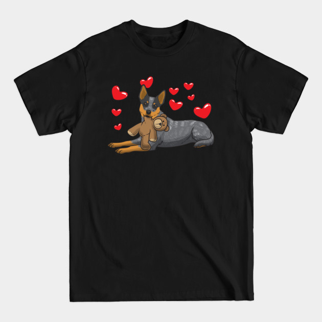 Disover Australian Cattle Dog Dog With Stuffed Animal And - Australian Cattle Dog - T-Shirt