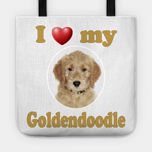 I Love My Goldendoodle Tote