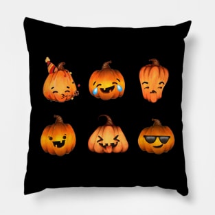 Pumpkin Heads Emoji Pillow