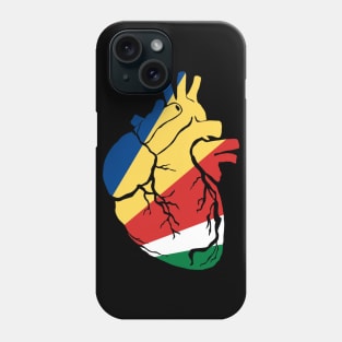 Seychelles Flag, Anatomical Heart Design Phone Case