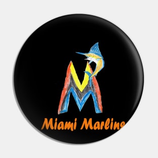 Miami Marlins Logo Design Pin