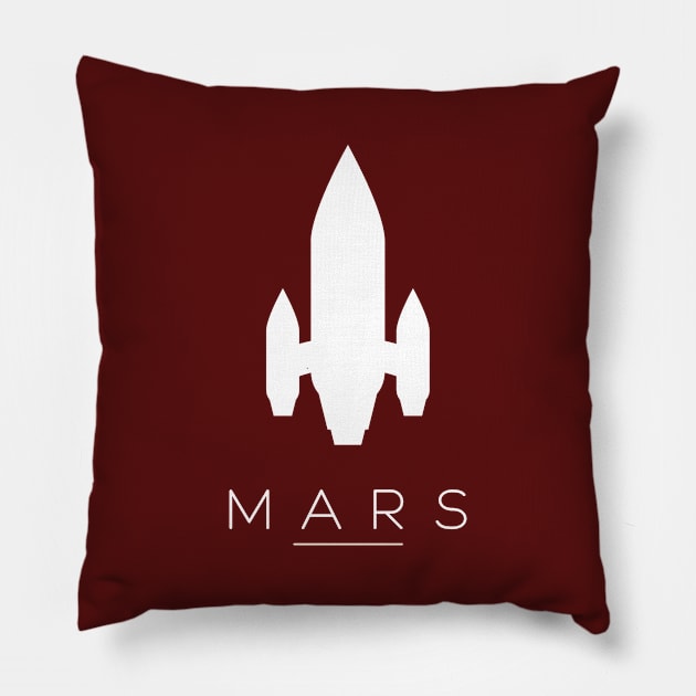 Mars Spaceship Space Design Pillow by New East 