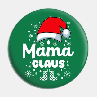 Mama Claus Santa Hat Christmas Family Pin