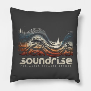 Soundwaves Sunset Pillow