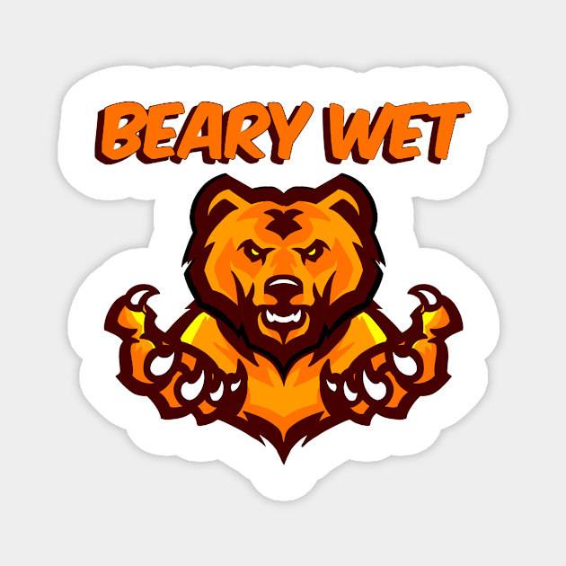 Beary Wet - Orange Magnet by DiaperedFancy