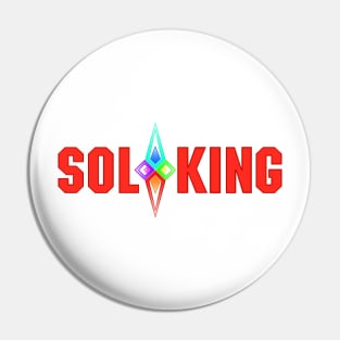 SOL KING LOGO - RED TEXT Pin