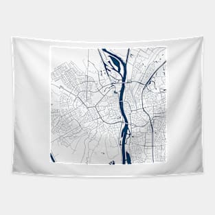 Kopie von Kopie von Kopie von Kopie von Kopie von Kopie von Kopie von Kopie von Kopie von Kopie von Kopie von Kopie von Lisbon map city map poster - modern gift with city map in dark blue Tapestry