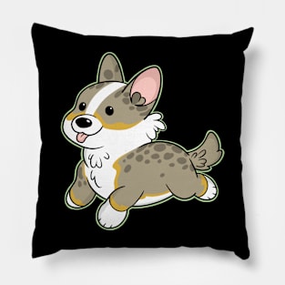 Blue Merle Corgi Pillow