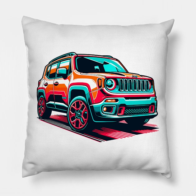 Jeep Renegade Pillow by Vehicles-Art