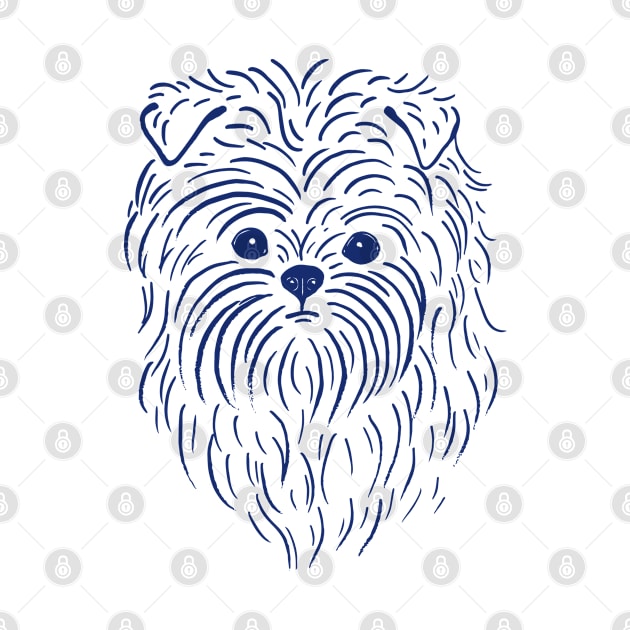 Affenpinscher (Pink and Blue) by illucalliart